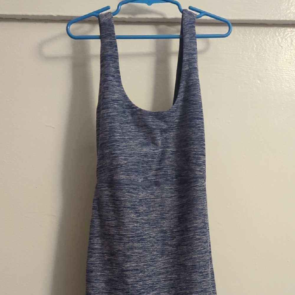 Sleeveless Blue Heathered Jumpsuit